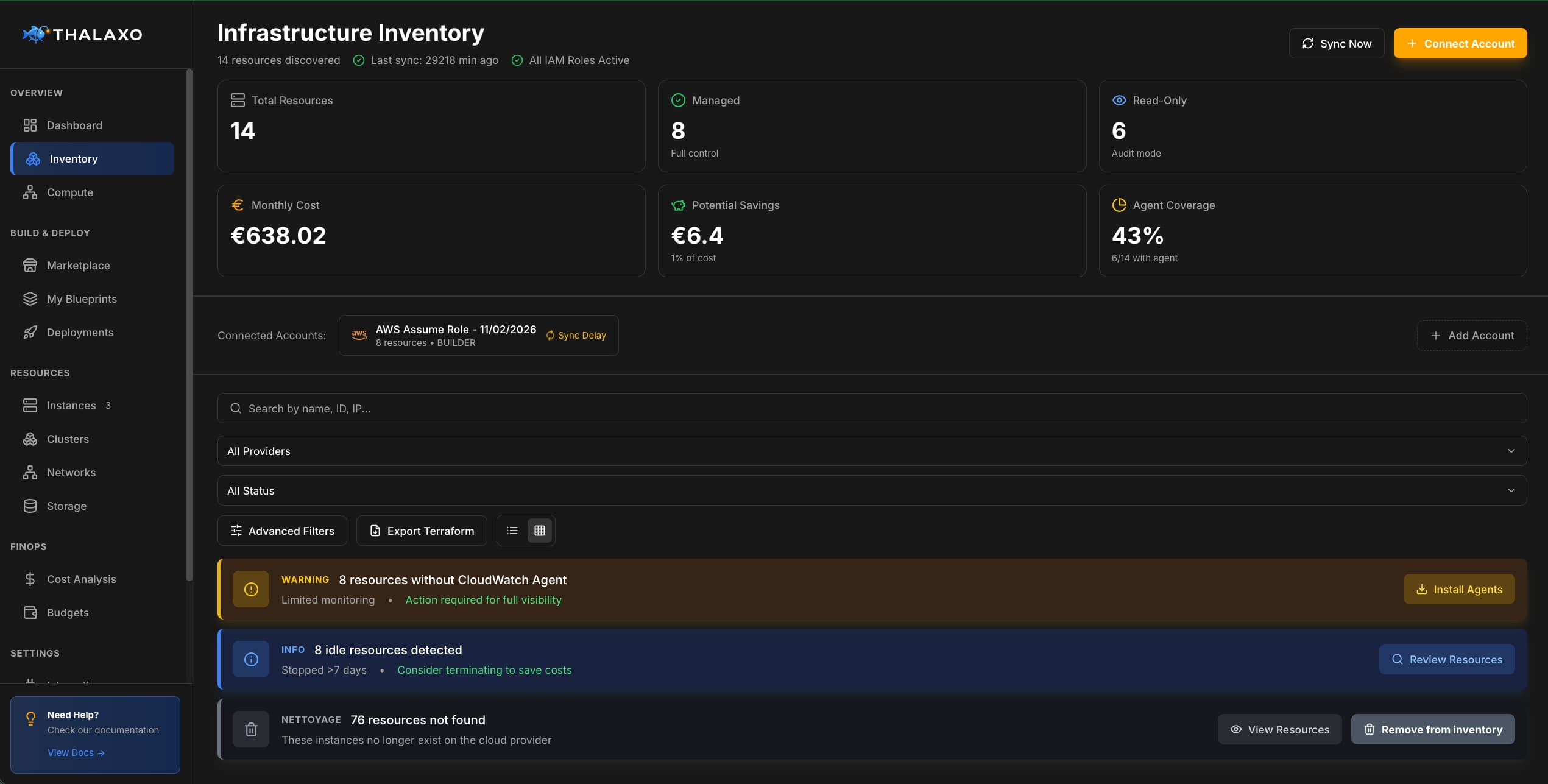 Thalaxo Professional Dashboard